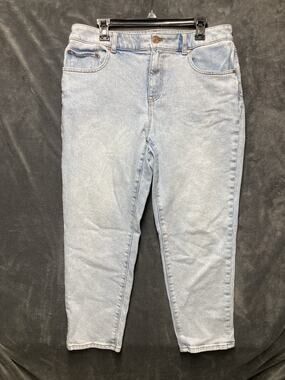Talbots Everyday Relaxed Jeans Petite Sz 12P Light Wash Tapered Leg Y2K 90s